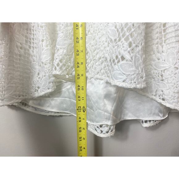 NWT BHLDN MONIQUE LHUILLIER DRESS 14 FLORAL WHITE LACE COCKTAIL BRIDAL WEDDING - Picture 15 of 16